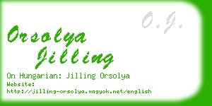 orsolya jilling business card